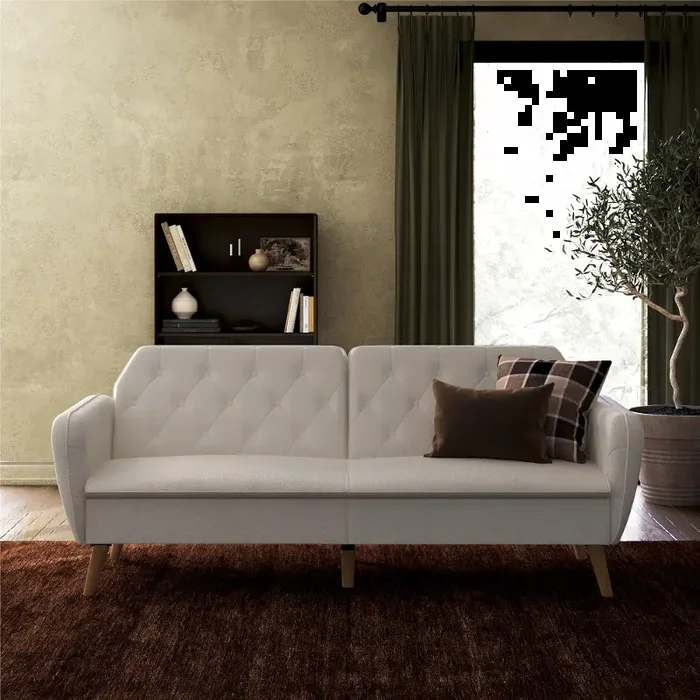 Tallulah Ivory Boucle Memory Foam Futon