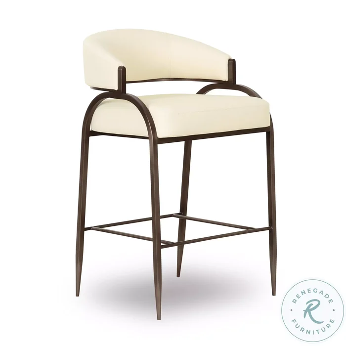 Tatum Cream Performance Vegan Leather Counter Height Stool