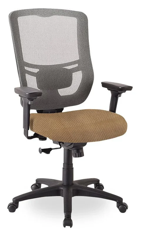 Tempur-Pedic Dante 26.4″ Office Chair – Beige with Mesh Back | Chaise de bureau Dante de Tempur-Pedic de 26,4 po – beige avec dossier à mailles