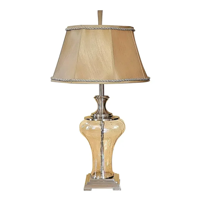 Textured Glass & Brushed Nickel Table Lamp by Uttermost Lighting