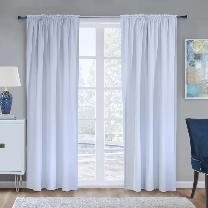 Thermaplus Ultimate White Blackout Multi Header Curtain Liner – 45 x 113|Panneau de doublure de rideau coupe-lumière Ultime blanc à têtes multiples de Thermaplus – 45 x 113