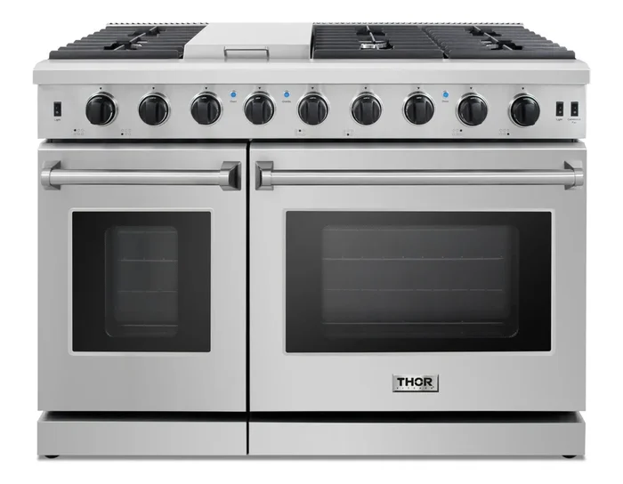 Thor Kitchen 6.8 Cu. Ft. Six-Burner Professional Gas Range – LRG4807U-SS | Cuisinière professionnelle à gaz Thor Kitchen de 6,8 pi³ à six brûleurs – LRG4807U-SS | LRG4807S