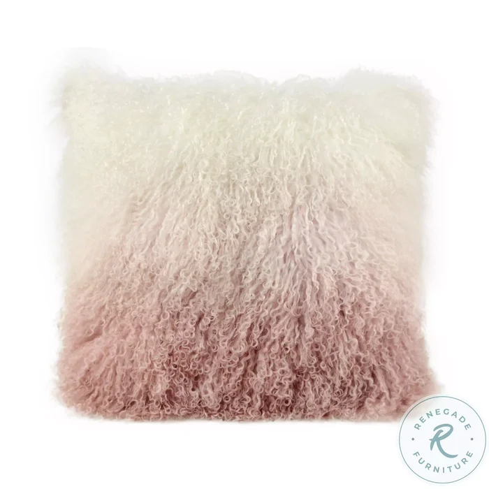 Tibetan White and Blush Sheep Pillow