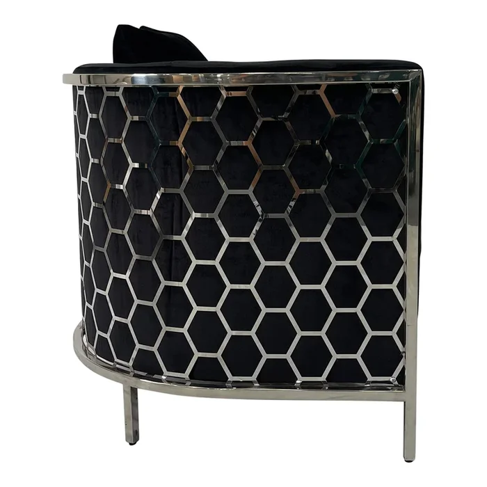 Timeless Black and Silver Sofa Chair