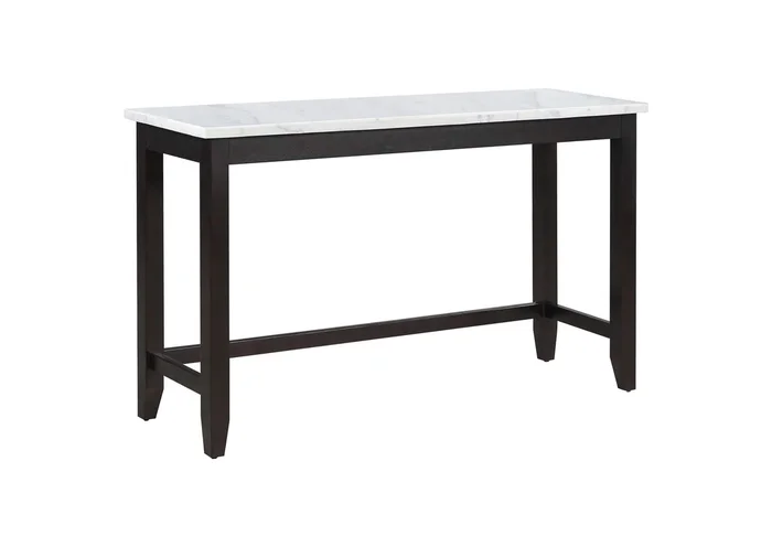 Toby 60-inch Marble Counter Dining Table Rustic Espresso