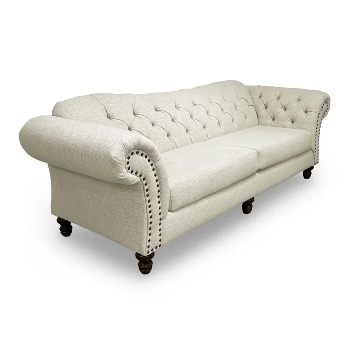 Traditional Tufted Sofa with Nailheads