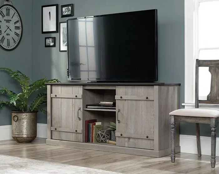 Traditional TV Credenza – Mystic Oak® Finish