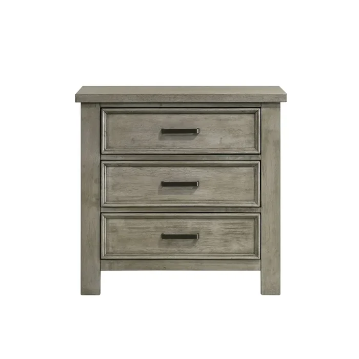 Transitional 3-Drawer Nightstand with Felt-Lined Top Drawer