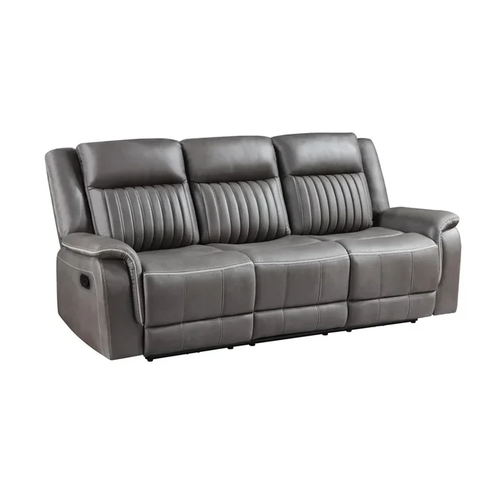 Transitional Sofa with Dual Recliner