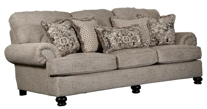 Transitional Sofa with Solid Wood Legs