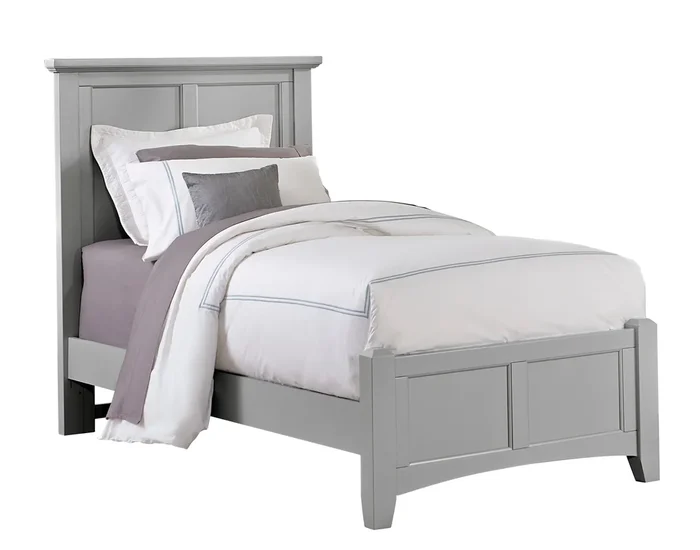 Transitional Twin Mansion Bed with Low Profile Footboard