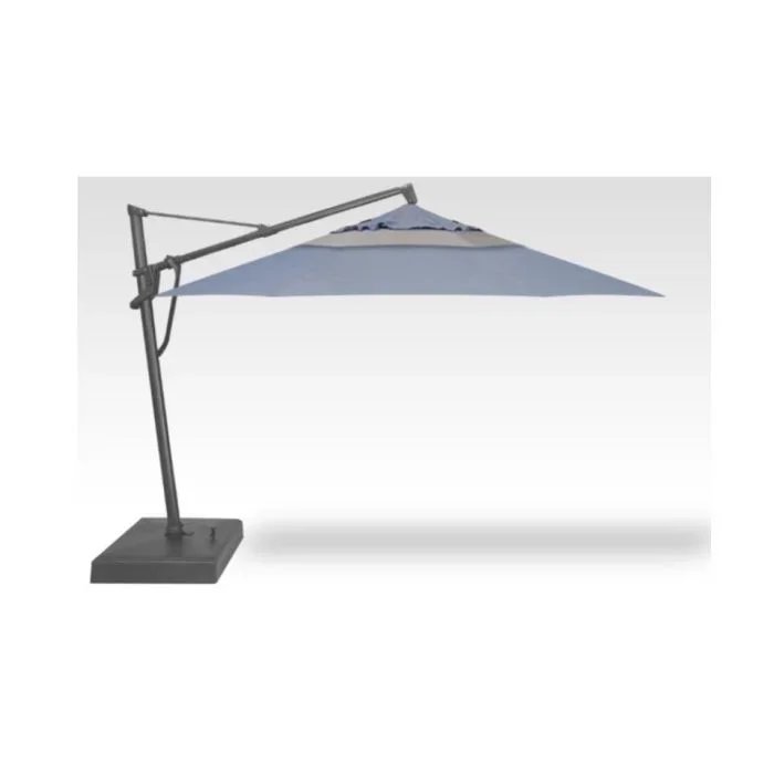 Treasure Garden Cast Ocean Beacon 13 Foot with Anthracite Cantilever Octagon Outdoor Umbrella (Base Sold Separately)