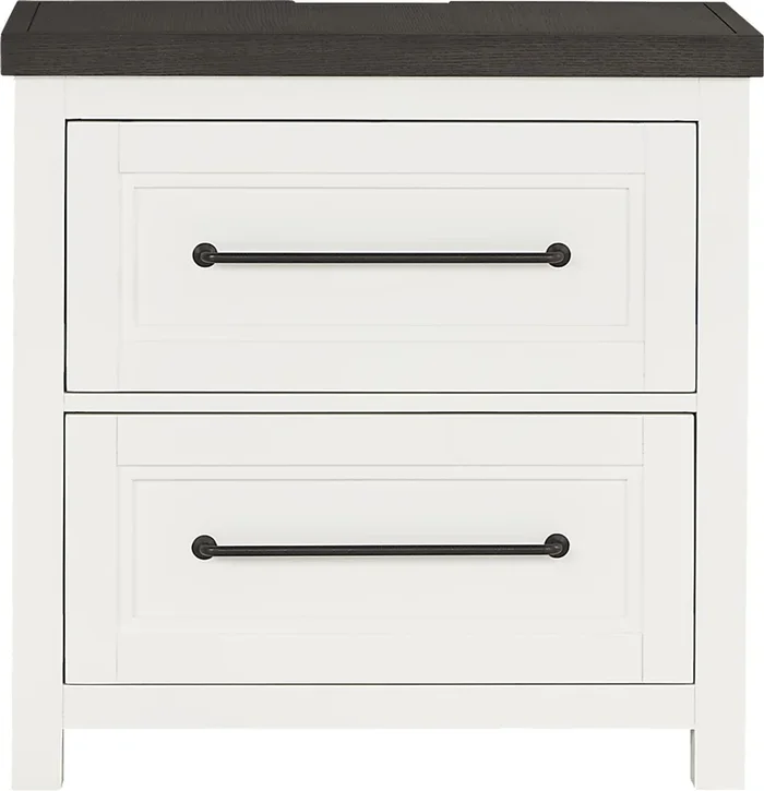 Tremblay Square White Nightstand