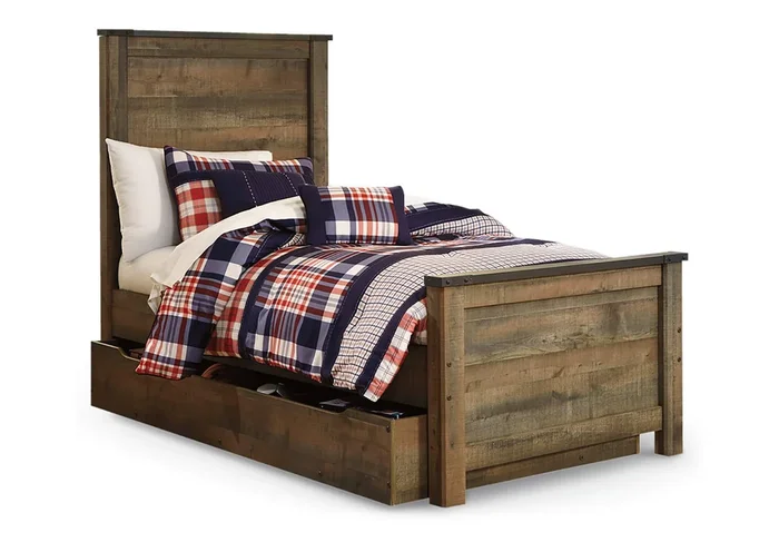 Trinell Twin Panel Bed with 1 Large Storage Drawer