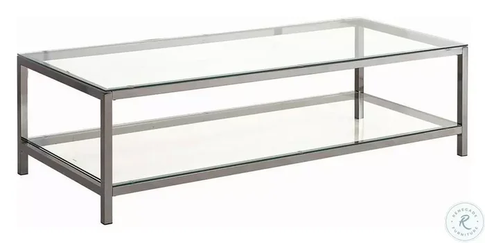 Trini Black Nickel Coffee Table
