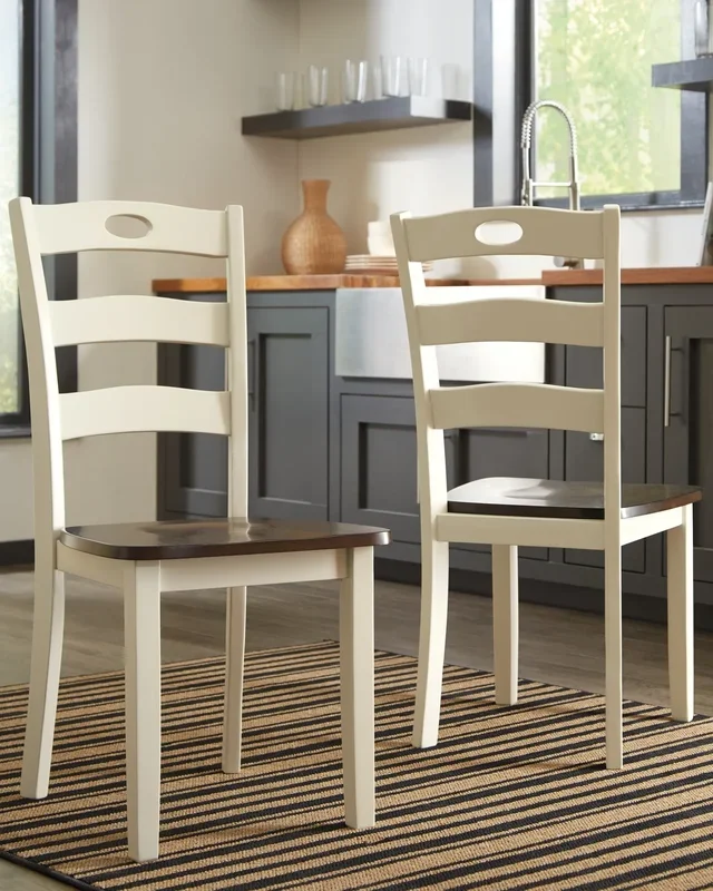 Two-Tone Finish Dining Room Side Chair