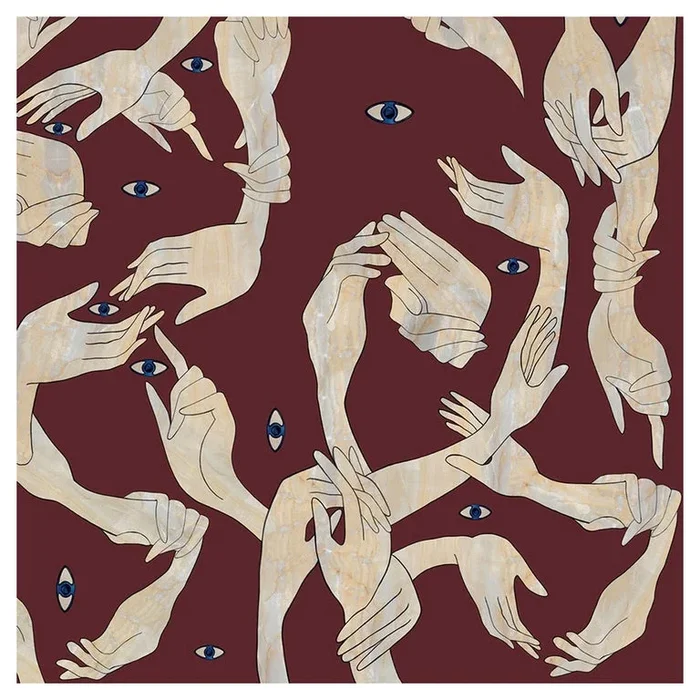 Uno, Nessuno Red Classic Burgandy Wallpaper, Racconti Collection
