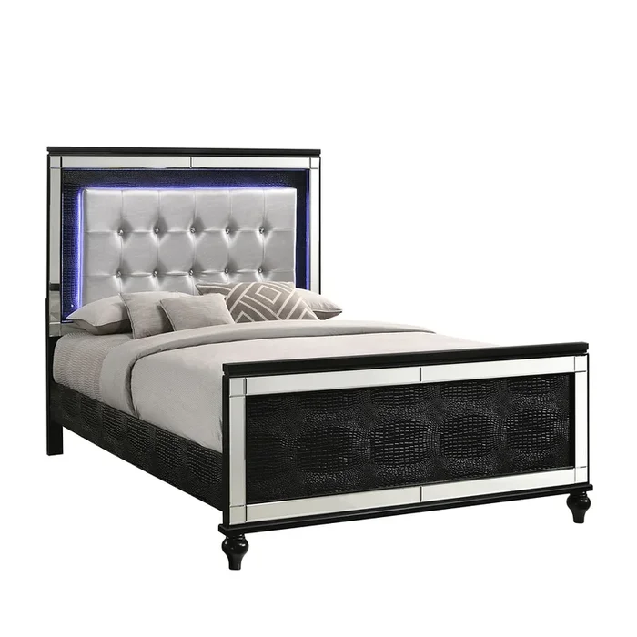 Valentino Youth Panel Bed (Black)