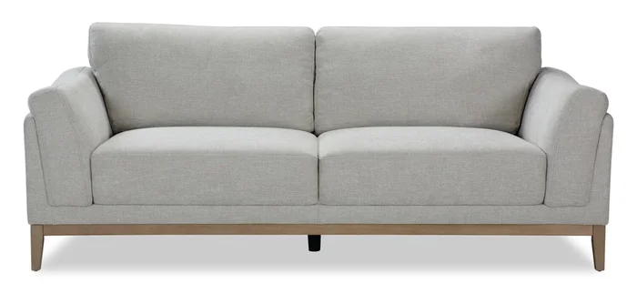 Valley 83.5″ Fabric Sofa with Rubberwood Base and Legs – Sand | Sofa Valley de 83,5 po en tissu avec base et pattes en hévéa – sable
