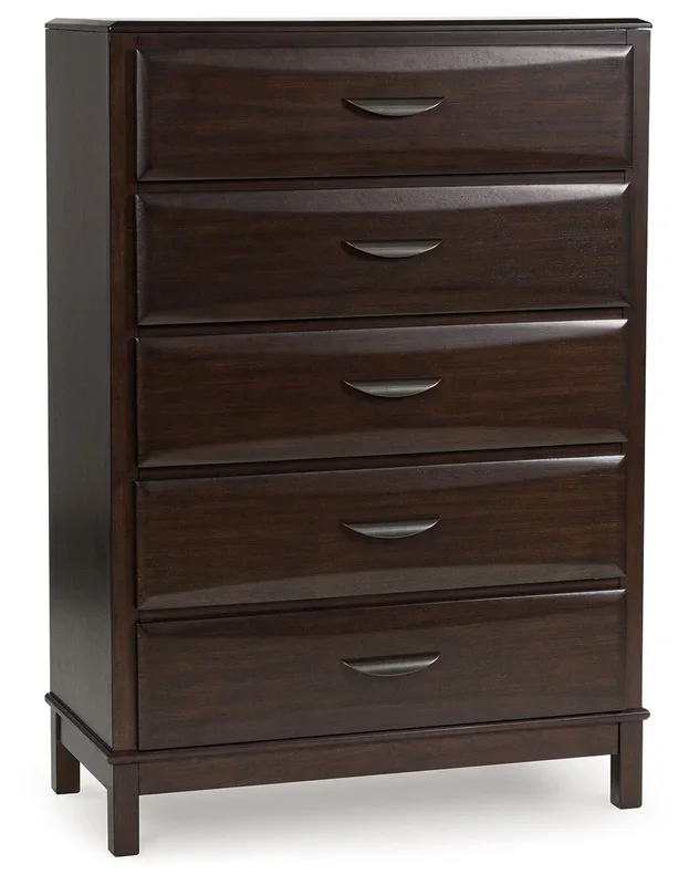 Vanmore – Five Drawer Chest – Dark Brown