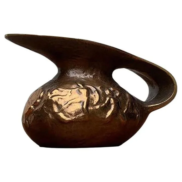 Vintage German Brutalist Bronze Ornamental Carafe from Gilde, 1970s