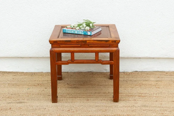 Vintage Hardwood Chinese End Table (Trade)