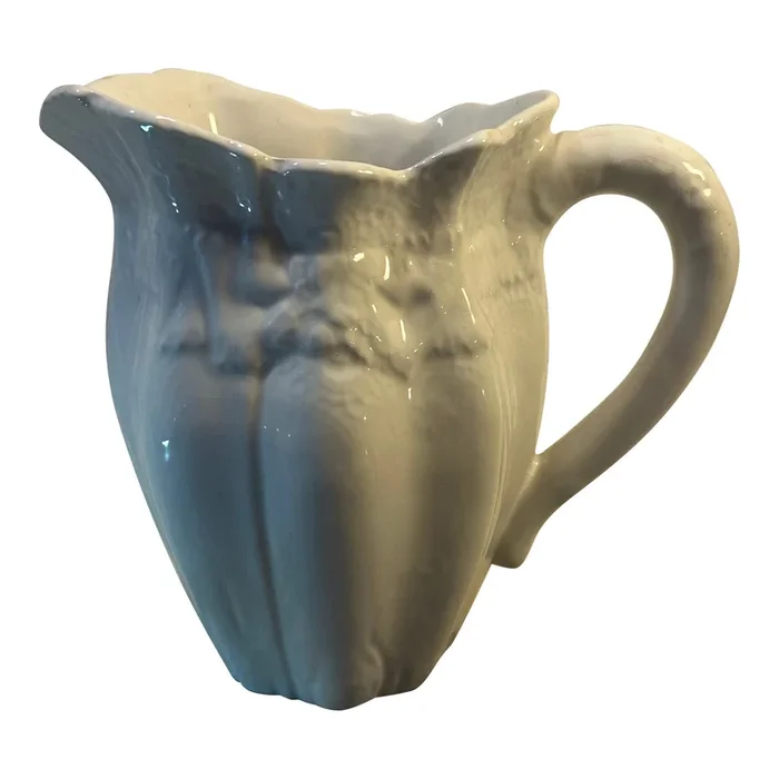 Vintage Italian White Ceramic Pitcher