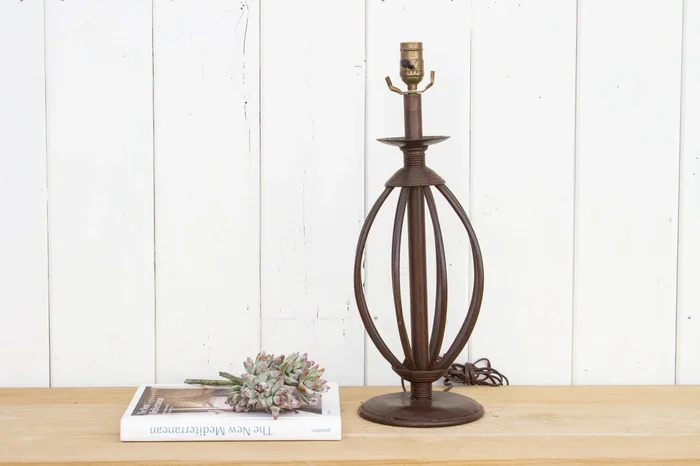 Vintage Oval Iron Lamp