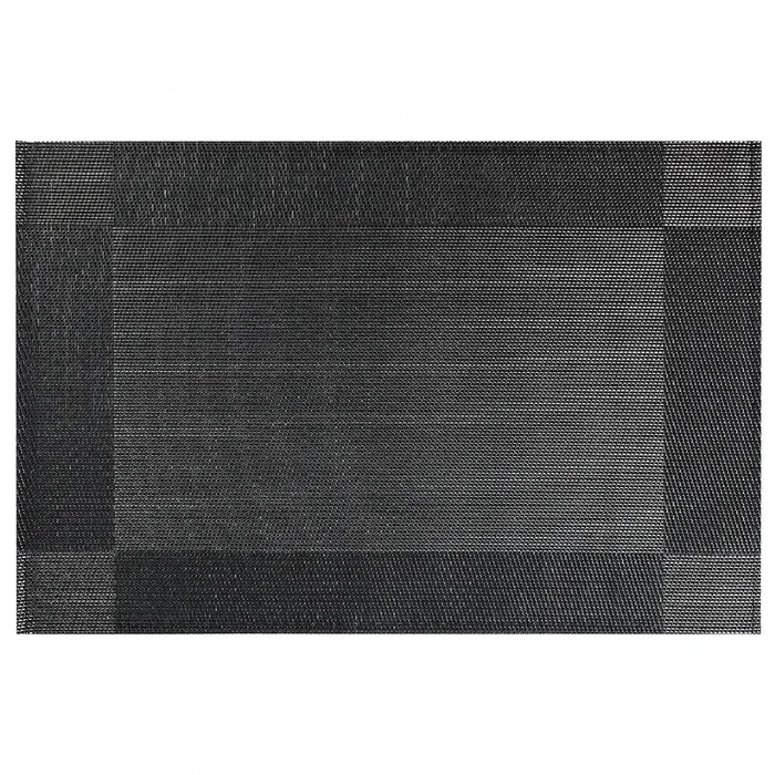 Vinyl Placemat Classic Charcoal – Set of 12|Napperon anthracite en vinyle de style classique – ensemble de 12