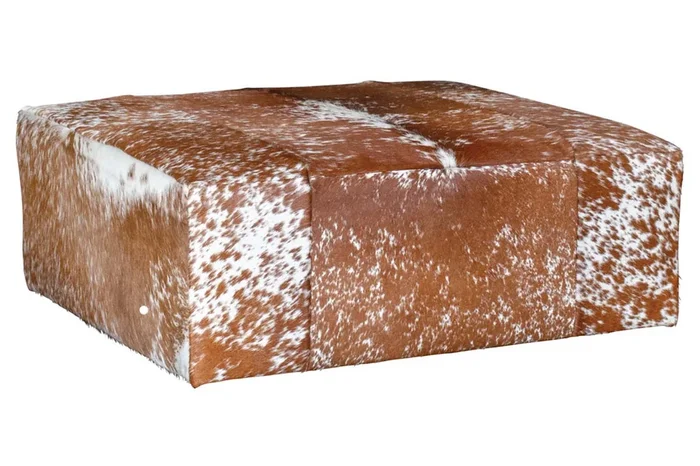 Walker Hair On Hide 45″ Inch Square Leather Ottoman