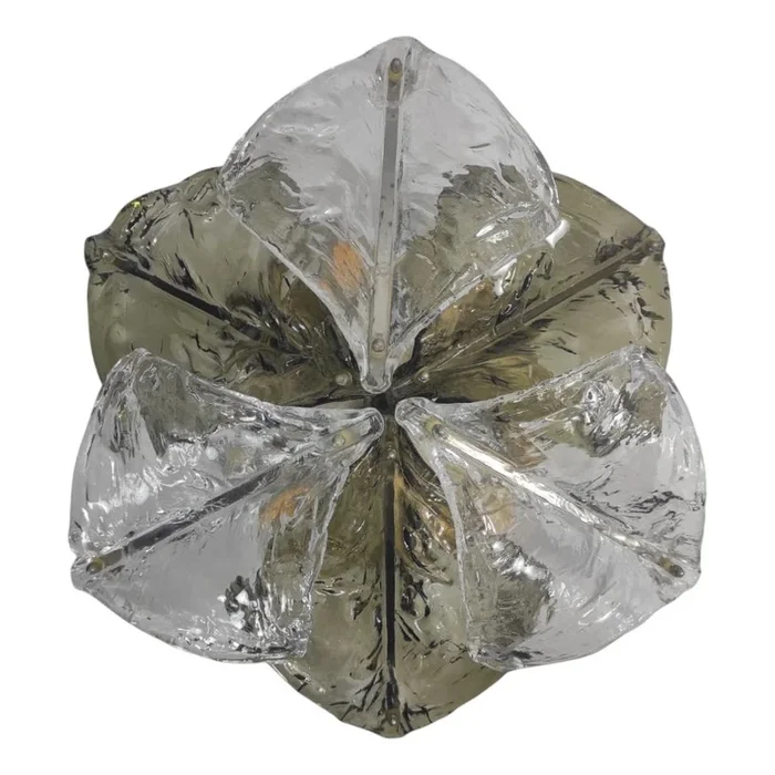 Wall Lamp in Smoked Murano Glass, 1970s