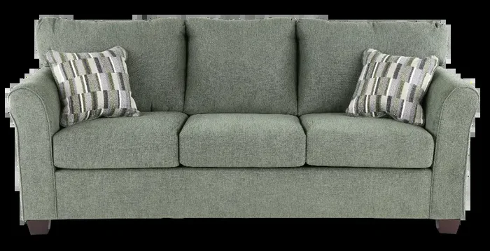 Wall St. Green Sofa