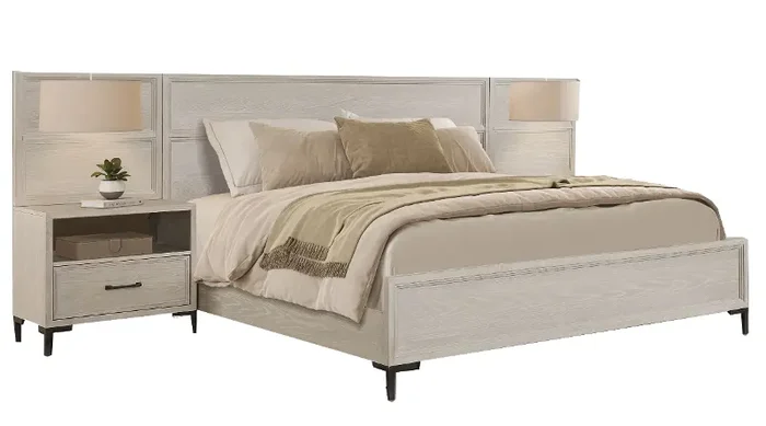 Wallburg Off-White Queen Platform Wall Bed