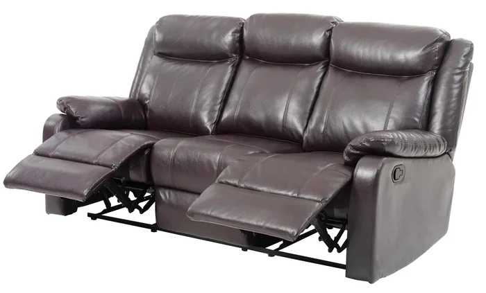 Ward Dark Brown Double Reclining Sofa