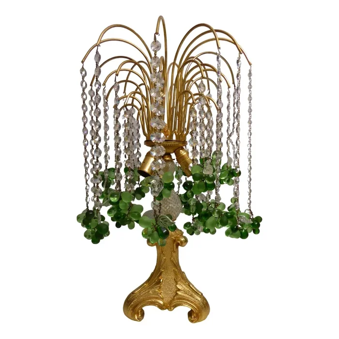 Waterfall Murano Table Lamp in Glass and Bronze, 1970s