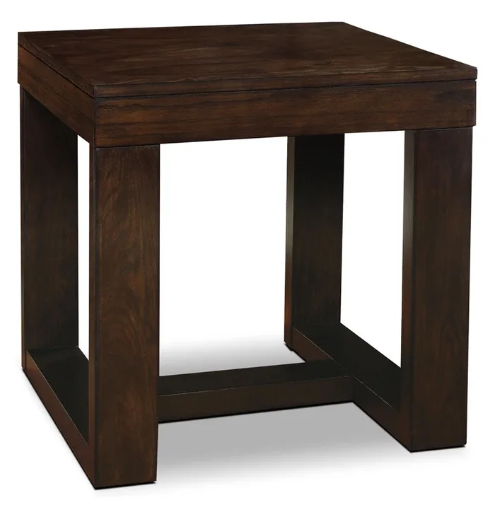 Watson 24″ Contemporary End Table – Dark Brown Wood|Table de bout contemporaine Watson de 24 po – bois brun foncé