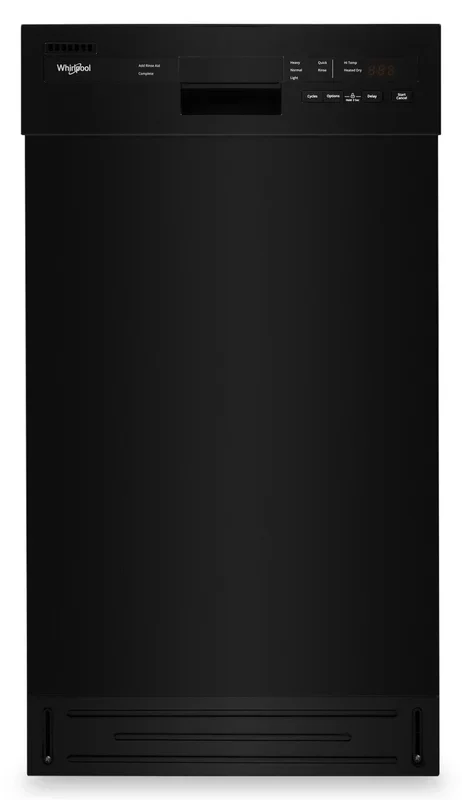 Whirlpool 18″ 50 dBA Built-In Front-Control Dishwasher – Black – WDPS5118PB | Lave-vaisselle encastré Whirlpool de 18 po et de 50 dBA avec commandes à l’avant – noir – WDPS5118PB