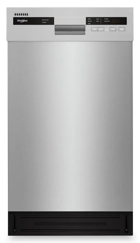 Whirlpool 18″ 50 dBA Built-In Front-Control Dishwasher – Monochromatic Stainless Cabinet – WDPS5118P… | Lave-vaisselle encastré Whirlpool de 18 po et de 50 dBA avec commandes à l’avant – armoire en acier …
