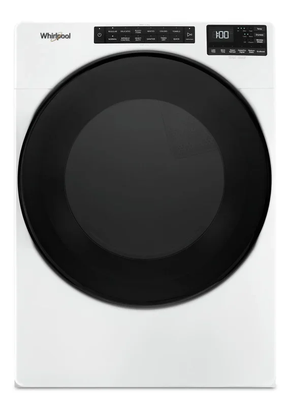 Whirlpool 7.4 Cu. Ft. Electric Dryer with Steam – White – Stackable – YWED6605MW | Sécheuse électrique à la vapeur Whirlpool de 7,4 pi³ – blanche – superposable – YWED6605MW