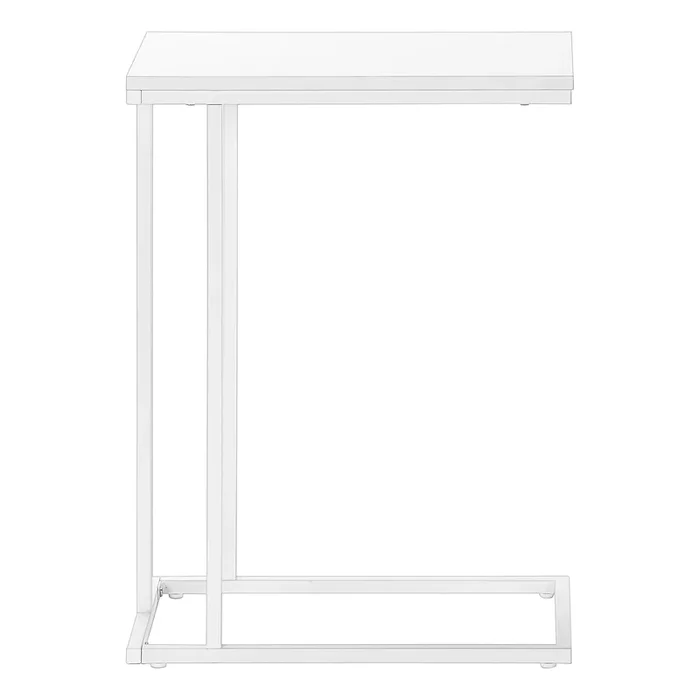 White White Metal Accent Table|Table d’appoint blanche et métal blanc|D90F8QQ5