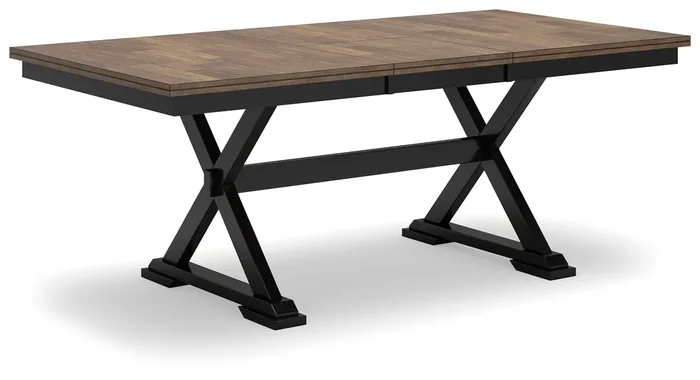 Wildenauer – Rectangular Dining Extension Table – Brown / Black