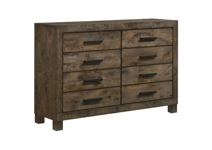 Woodmont 8-drawer Dresser Rustic Golden Brown