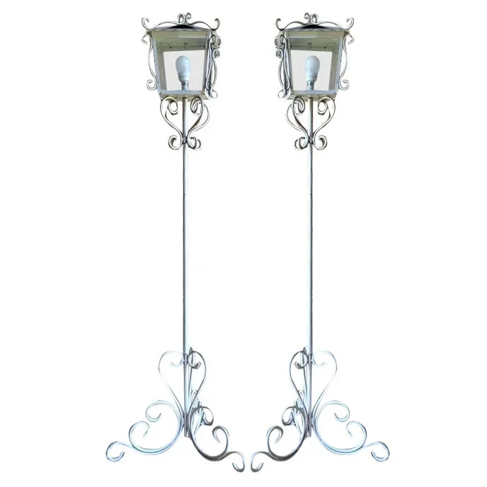 Wrought Iron Floor Lamps, 1950s, Set of 2