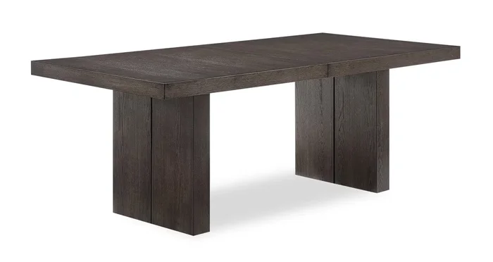 Zelda Dining Table with Pedestal Base, 78-96″W – Espresso Brown | Table de salle à manger Zelda de 78 po à 96 po (L) avec base piédestal – brun espresso