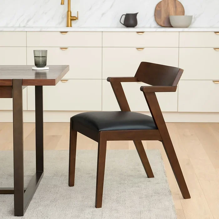 Zola Leather Dining Chair – Black