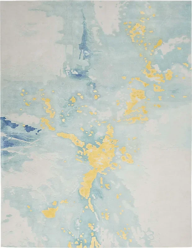 Zoulez Seafoam/Gold 5’6 x 7’5 Rug
