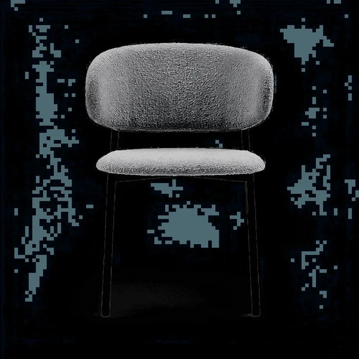 Zoya Dining Chair Gray Boucle